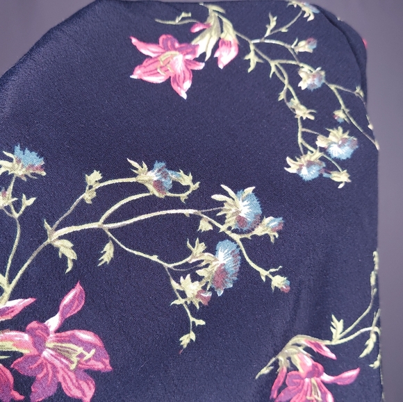 Carol Anderson vtg Dark Floral Pants 8 Elastic Waist Pullon Straight Leg 80s 90s - Picture 3 of 9